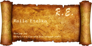 Reile Etelka névjegykártya